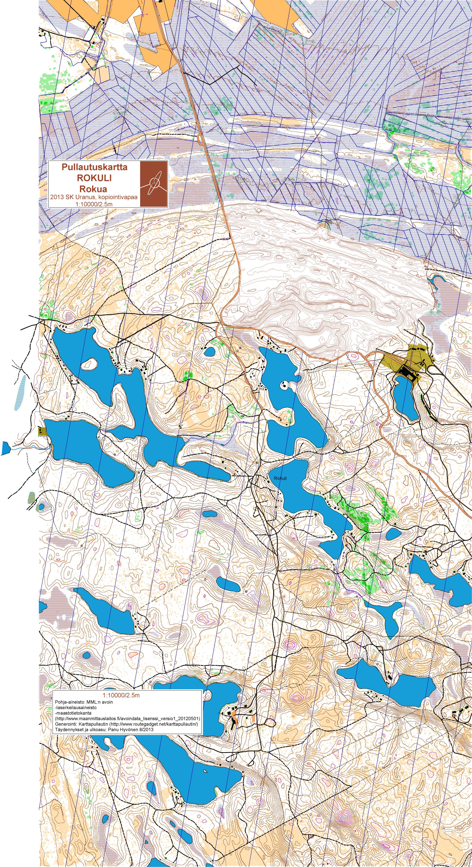 Yo-cup Finaali Rokua  - October 25th 2013 - Orienteering Map from  Suunnistuskerho Pohjantähti