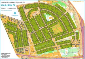 Sprinttisuunnistuskartta Karjasilta